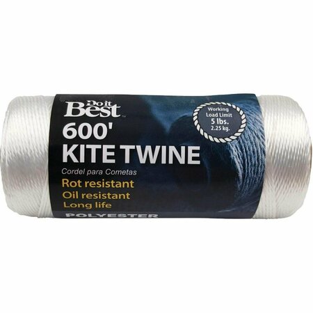ALL-SOURCE 0.020 In. x 600 Ft. White Polyester Kite Twine 635448